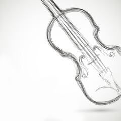 Music Violin design over background, easy editable