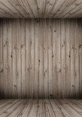 Empty wooden room background