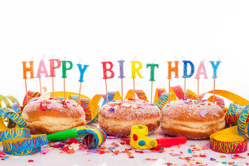 Berliner, Konfetti und Luftschlangen für Geburtstag oder Party