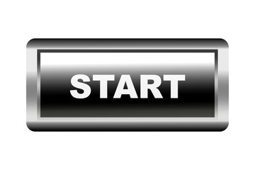 Start - Button silberschwarz