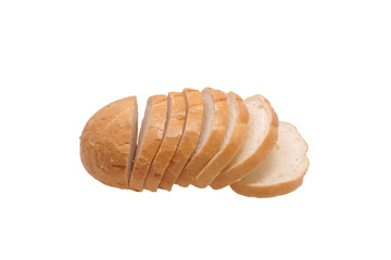 Sliced loaf of bread.