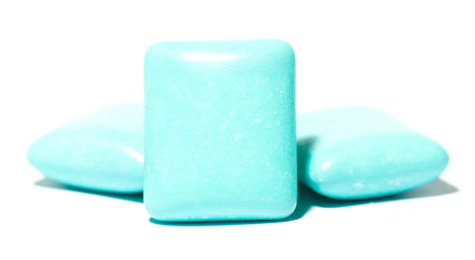 Blue Mint Gum in White background