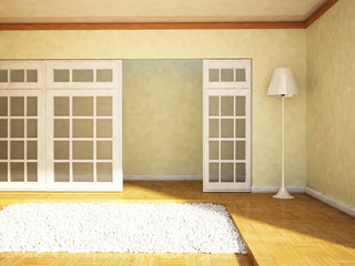 floor lamp in the room