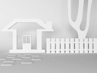 unusual house in the village