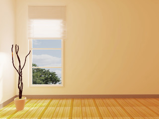 Fototapeta premium vase with the branches near the window