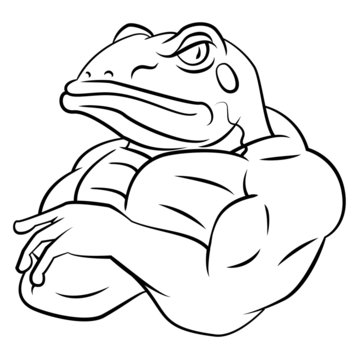 Frog Strong Mascot