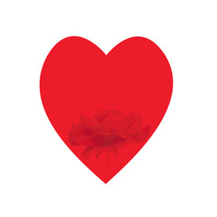 heart with a rose