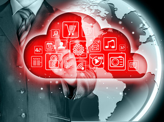 Cloud computing touchscreen interface