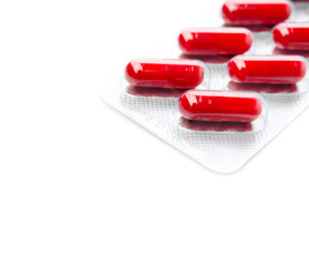 Pills in blister pack closeup