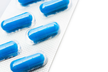 Pills in blister pack closeup