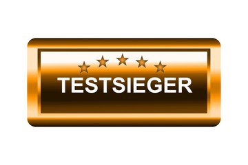 Testsieger - Button gold