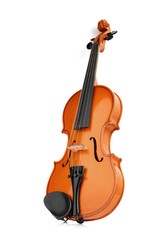 violin on white background - 76795218