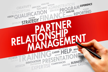 Partner Relationship Management word cloud, business concept