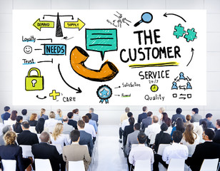 Customer Service Target Market Support Assistance Concept