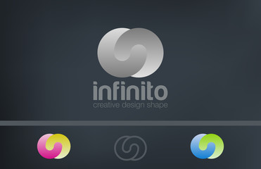 Logo infinity loop abstract vector design template