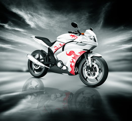 Motorcycle Motorbike Bike Riding Rider Contemporary Concept