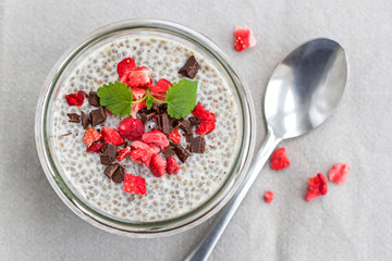 healthy trend food vanilla chia pudding