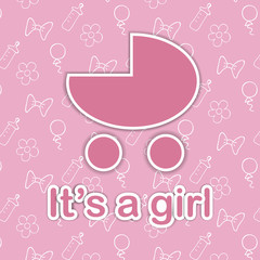 Card design for newborn girl