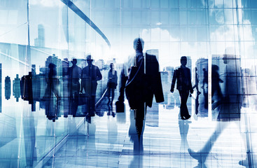 Business People Corporate Commuter Rush Hour City Concept