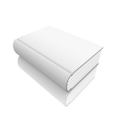 Blank book cover over white background