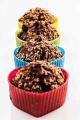 Heart shape muffins in silicone molds