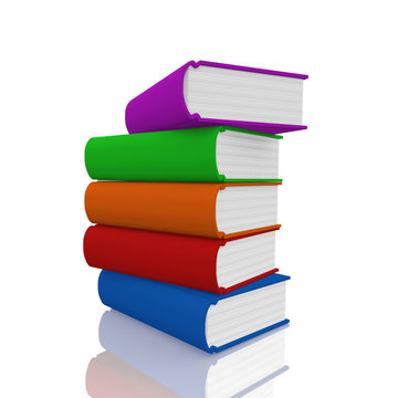 Colorful  book on white background