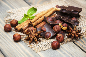 Dark  chocolate with nuts