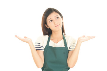 Fototapeta premium 困った表情の主婦