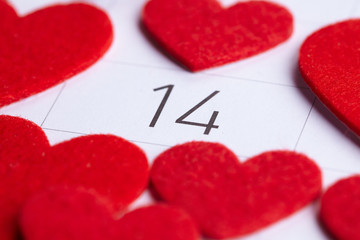 Calendar to Valentines day