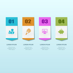 Vector infographic or web design template