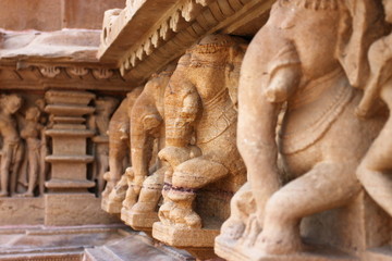 Khajuraho temples and their erotic sculptures, India