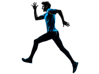 man runner sprinter jogger silhouette