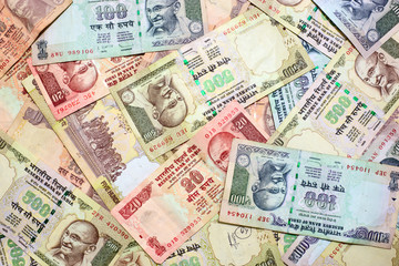 Indian rupees as a background