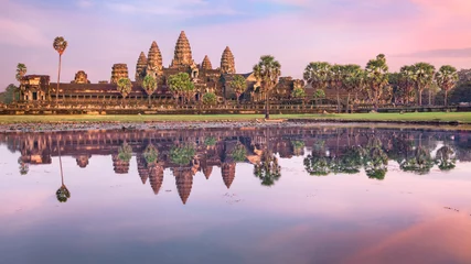 Papier Peint photo Rudnes Temple d& 39 Angkor Wat au lever du soleil, Siem Reap, Cambodge