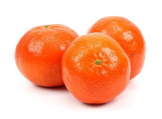 tangerine or mandarin fruit isolated on white background