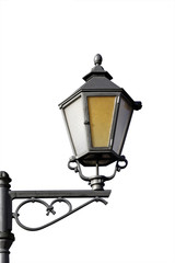 Fototapeta na wymiar Isolated closeup of a street lantern