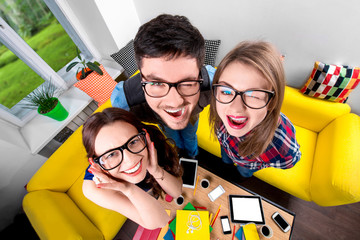 Three funny nerds together