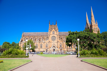 Fototapeta premium St.Mary's cathedral church in Sydney ,Australia