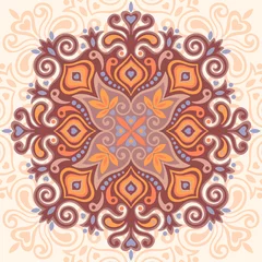 Poster Im Rahmen Blumen-Mandala. Abstraktes Element für Design © baksiabat