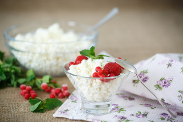 sweet curd with berries