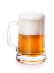 glass of beer foam