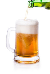 glass of beer foam