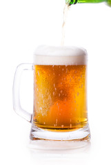 glass of beer foam