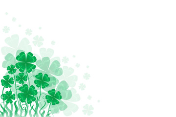 background St. Patrick day a with symbol of holiday-  clover
