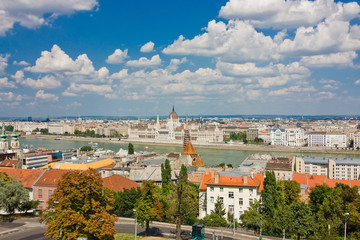 Obraz premium View of Buda and Pest