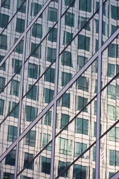 Architecture detail of Canary Wharf in London