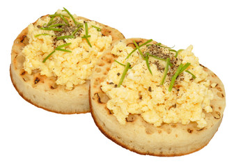 Scrambled Eggs On Crumpets