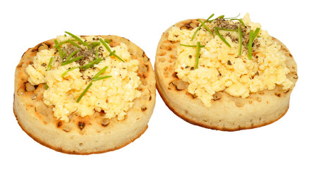 Scrambled Eggs On Crumpets