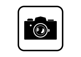 Camera vector icon on white background