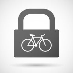 Lock icon with a bicycle